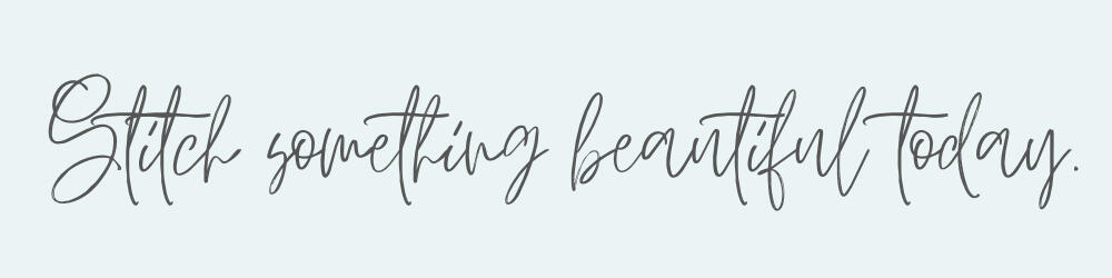 Stitch something beautiful today